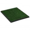Stranišče za domače živali z umetno travo zeleno 64x51x3 cm WC