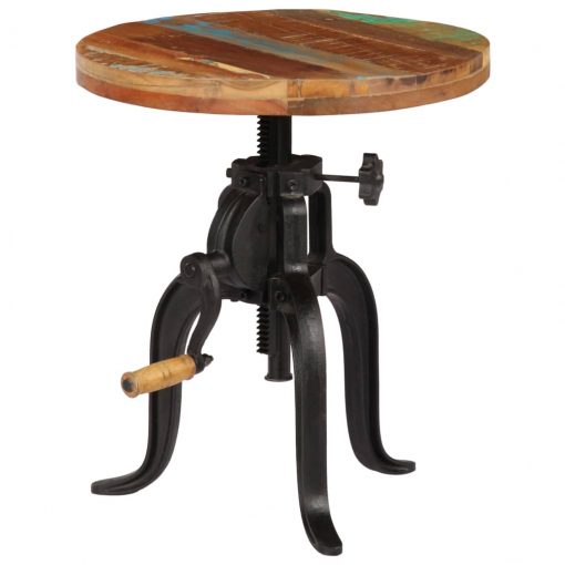 Stranska mizica 45 x (45-62) cm trden predelan les in železo