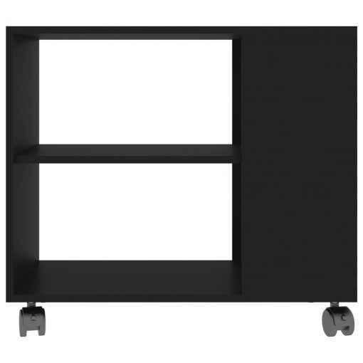 Stranska mizica črna 70x35x55 cm iverna plošča