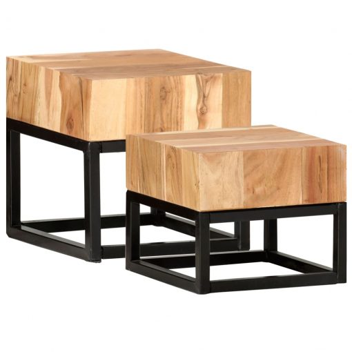Stranske mizice 2 kosa trden akacijev les