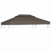 Streha za paviljon 2-delna 310 g/m² 4x3 m taupe