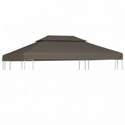 Streha za paviljon 2-delna 310 g/m² 4x3 m taupe