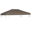 Streha za paviljon 310 g/m² 3x3 m taupe