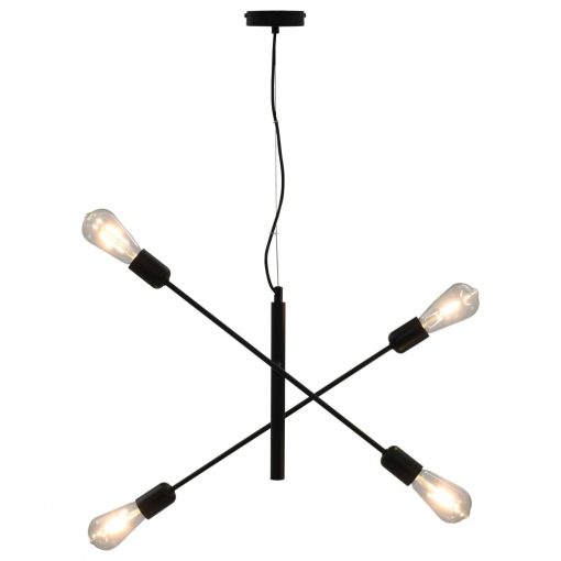 Stropna svetilka z žarnicami 2 W črna E27
