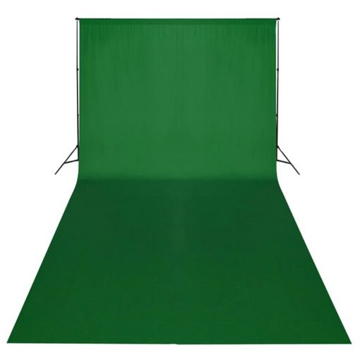 Studijski komplet z zelenim ozadjem 600x300 cm in luči