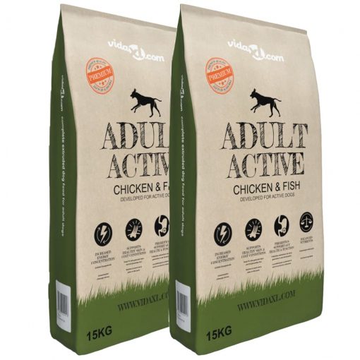 Suha hrana za pse Adult Active Chicken & Fish 2 kosa 30 kg