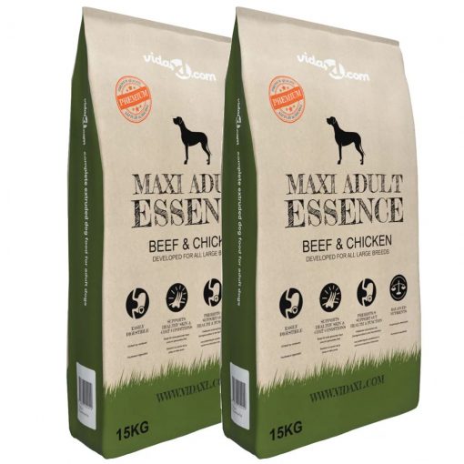 Suha hrana za pse Maxi Adult Essence Beef&Chicken 2 vreči 30 kg