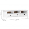 TV omarica Hill Range bela 158x40x47 cm trdna borovina