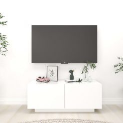 TV omarica bela 100x35x40 cm iverna plošča