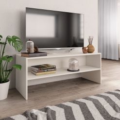 TV omarica bela 100x40x40 cm iverna plošča