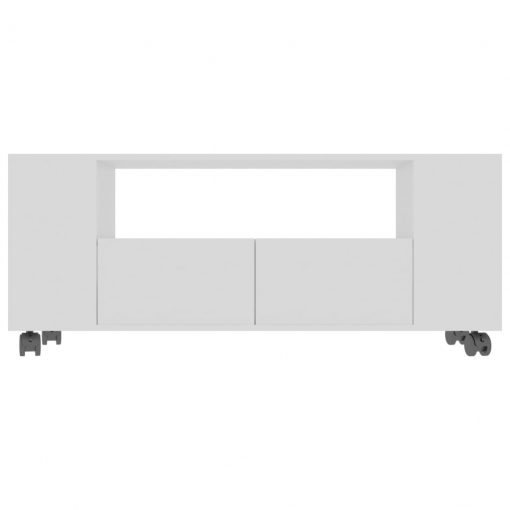 TV omarica bela 120x35x43 cm iverna plošča