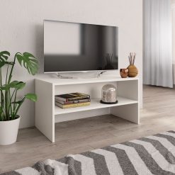 TV omarica bela 80x40x40 cm iverna plošča