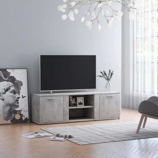 TV omarica betonsko siva 120x34x37 cm iverna plošča