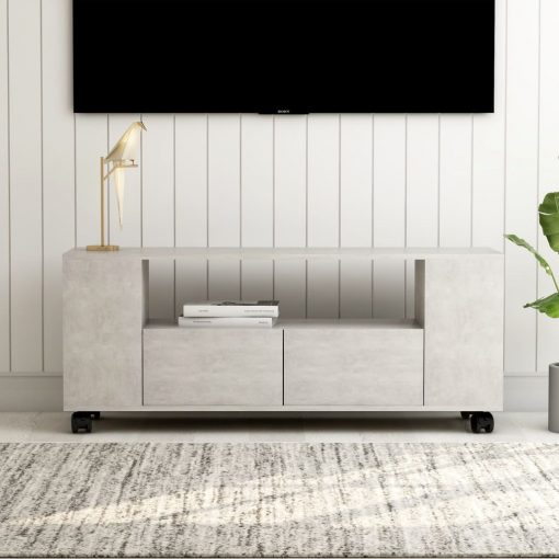 TV omarica betonsko siva 120x35x43 cm iverna plošča