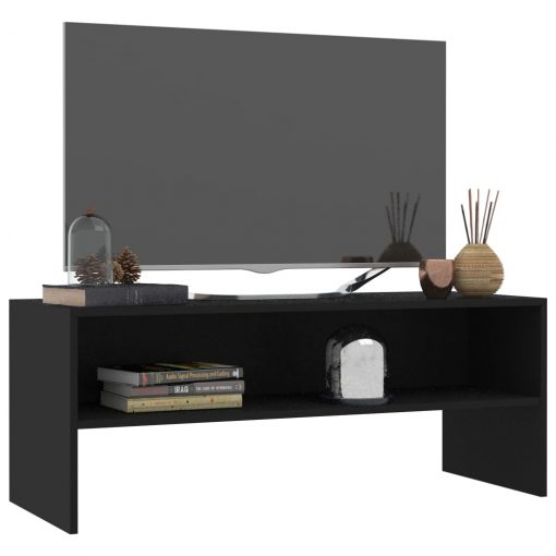 TV omarica črna 100x40x40 cm iverna plošča