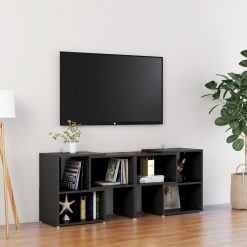 TV omarica črna 104x30x52 cm iverna plošča