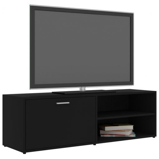 TV omarica črna 120x34x37 cm iverna plošča