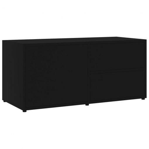 TV omarica črna 80x34x36 cm iverna plošča