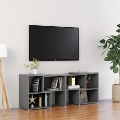 TV omarica siva 104x30x52 cm iverna plošča