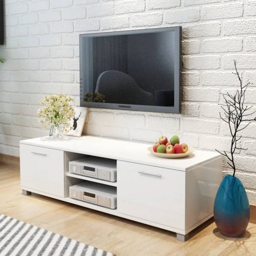 TV omarica visok sijaj bela 120x40