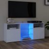 TV omarica z LED lučkami bela 120x30x50 cm