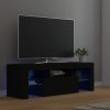 TV omarica z LED lučkami črna 120x35x40 cm