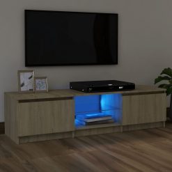 TV omarica z LED lučkami sonoma hrast 120x30x35