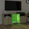 TV omarica z LED lučkami sonoma hrast 120x30x50 cm