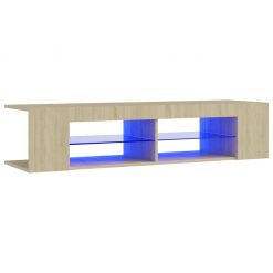 TV omarica z LED lučkami sonoma hrast 135x39x30 cm