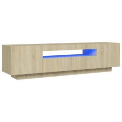 TV omarica z LED lučkami sonoma hrast 160x35x40 cm