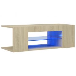 TV omarica z LED lučkami sonoma hrast 90x39x30 cm