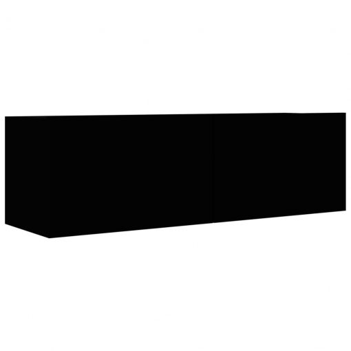 TV omarice 3 kosi črna iverna plošča