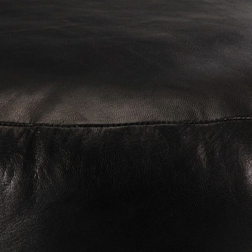 Tabure črn 60x30 cm pravo kozje usnje