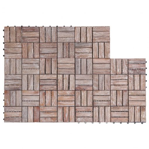 Talne plošče 11 kosov 30x30 cm trden predelan les