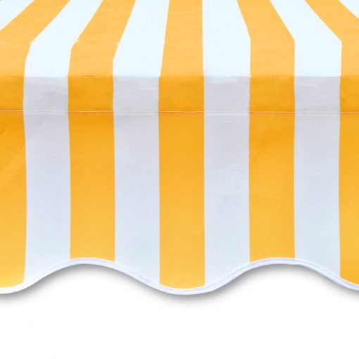 Tenda iz platna sončnično rumena in bela 4x3 m (brez okvirja)