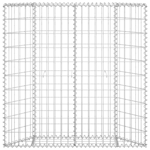 Trapezna visoka greda gabion pocinkano jeklo 100x20x10 cm