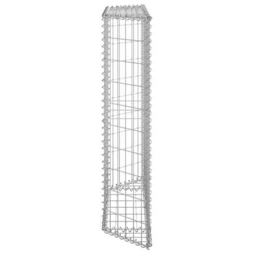 Trapezna visoka greda gabion pocinkano jeklo 100x20x10 cm