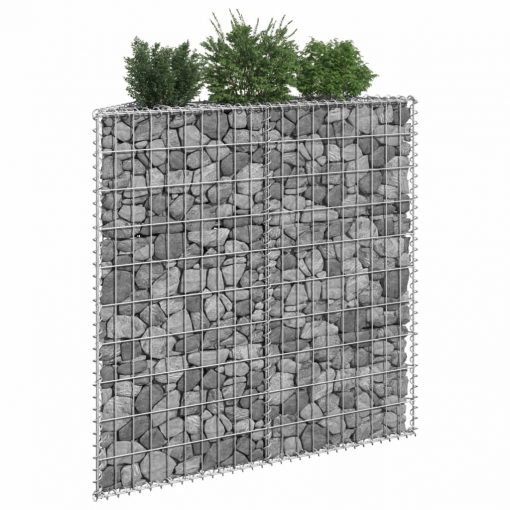 Trapezna visoka greda gabion pocinkano jeklo 100x20x10 cm