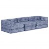 Trosed modularni tabure indigo blago