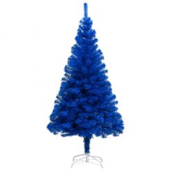 Umetna novoletna jelka s stojalom modra 240 cm PVC