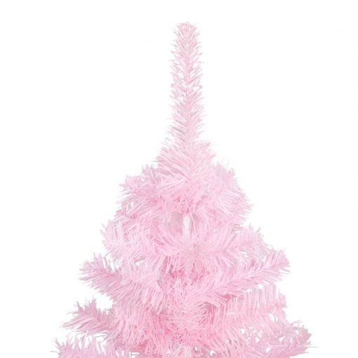 Umetna novoletna jelka s stojalom roza 210 cm PVC