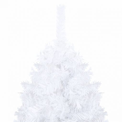 Umetna novoletna jelka z debelimi vejami bela 210 cm PVC