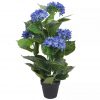 Umetna rastlina hortenzija v loncu 60 cm modra