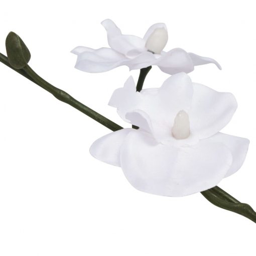 Umetna rastlina orhideja v loncu 30 cm bela