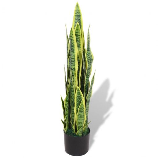 Umetna rastlina sanseverija v loncu 90 cm zelene barve