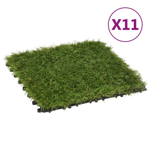 Umetna trava plošče 11 kosov zelena 30x30 cm