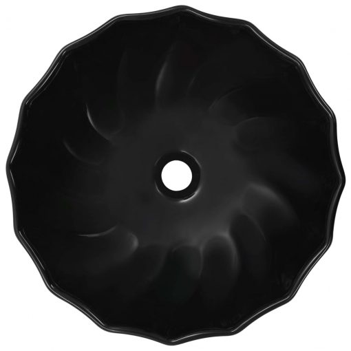 Umivalnik 46x17 cm keramičen črn