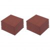Varnostne talne plošče 12 kosov guma 50x50x3 cm rdeče