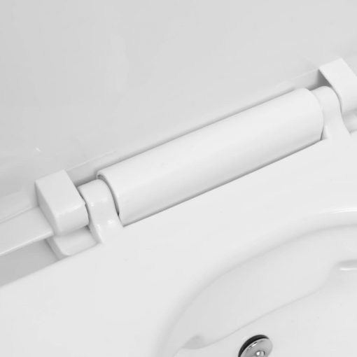 Viseča WC školjka brez roba z bide funkcijo keramična bela
