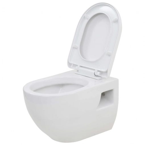 Viseča WC školjka keramična bela